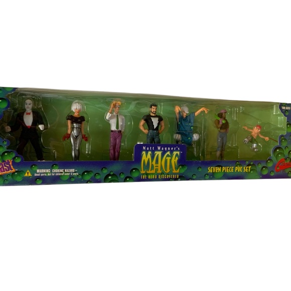Matt Wagner\'s MAGE 7-Piece PVC Figure Set Comics Big Blast Graphitti Designs NEW